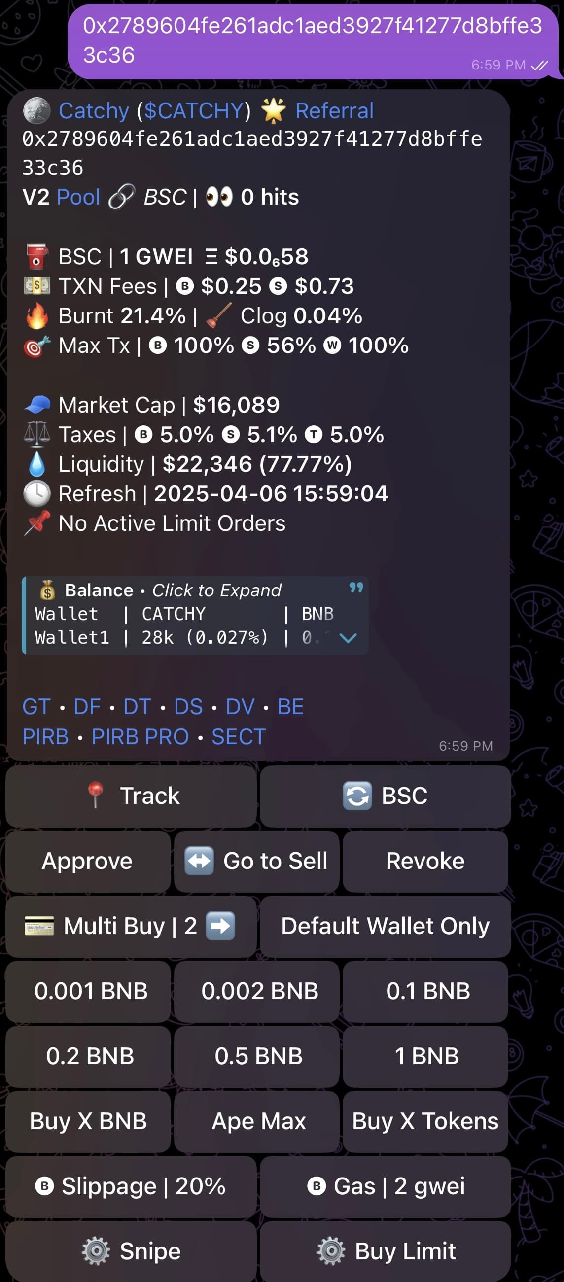 Token Report Details