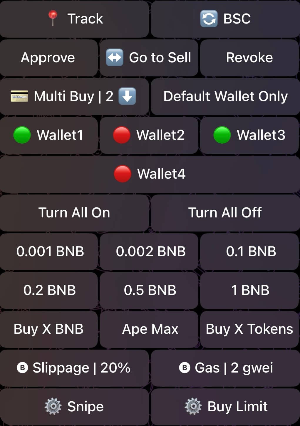 Multi Buy for Token Report Manual Buys