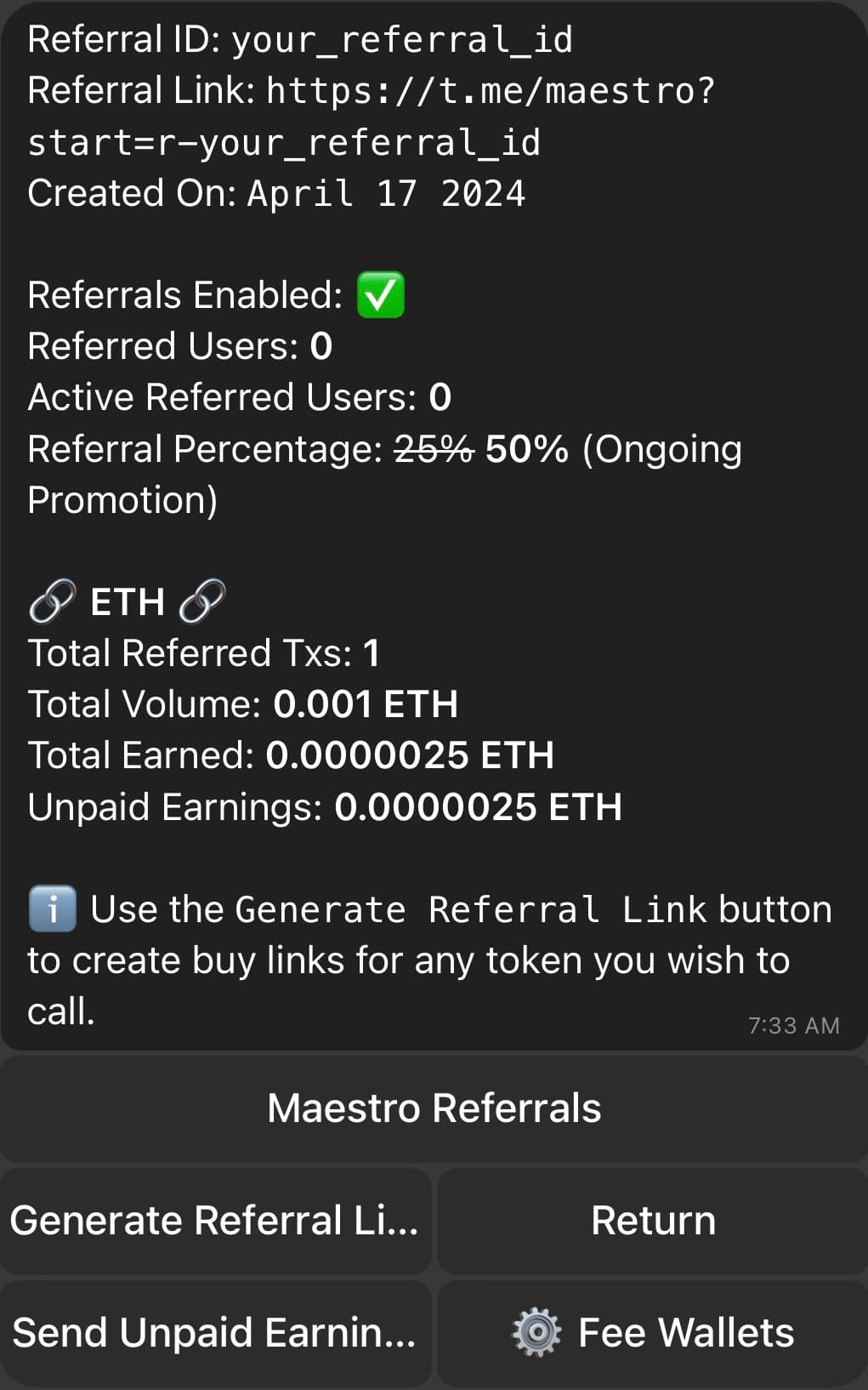 53. Referral Configuration Menu