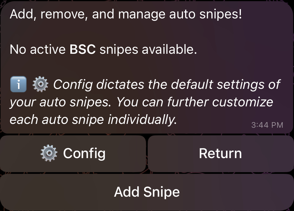 Auto Snipe Menu