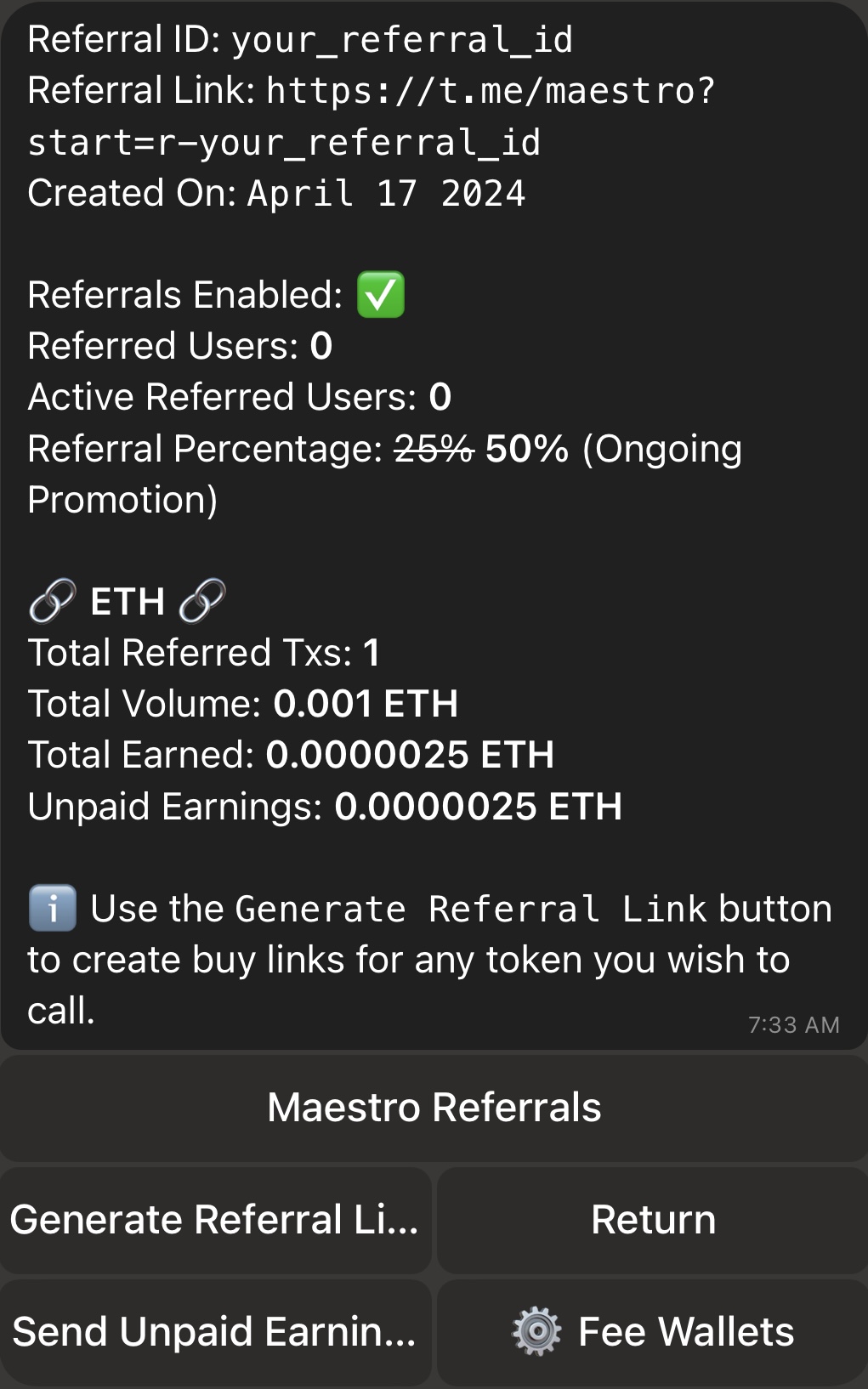 53. Referral Configuration Menu