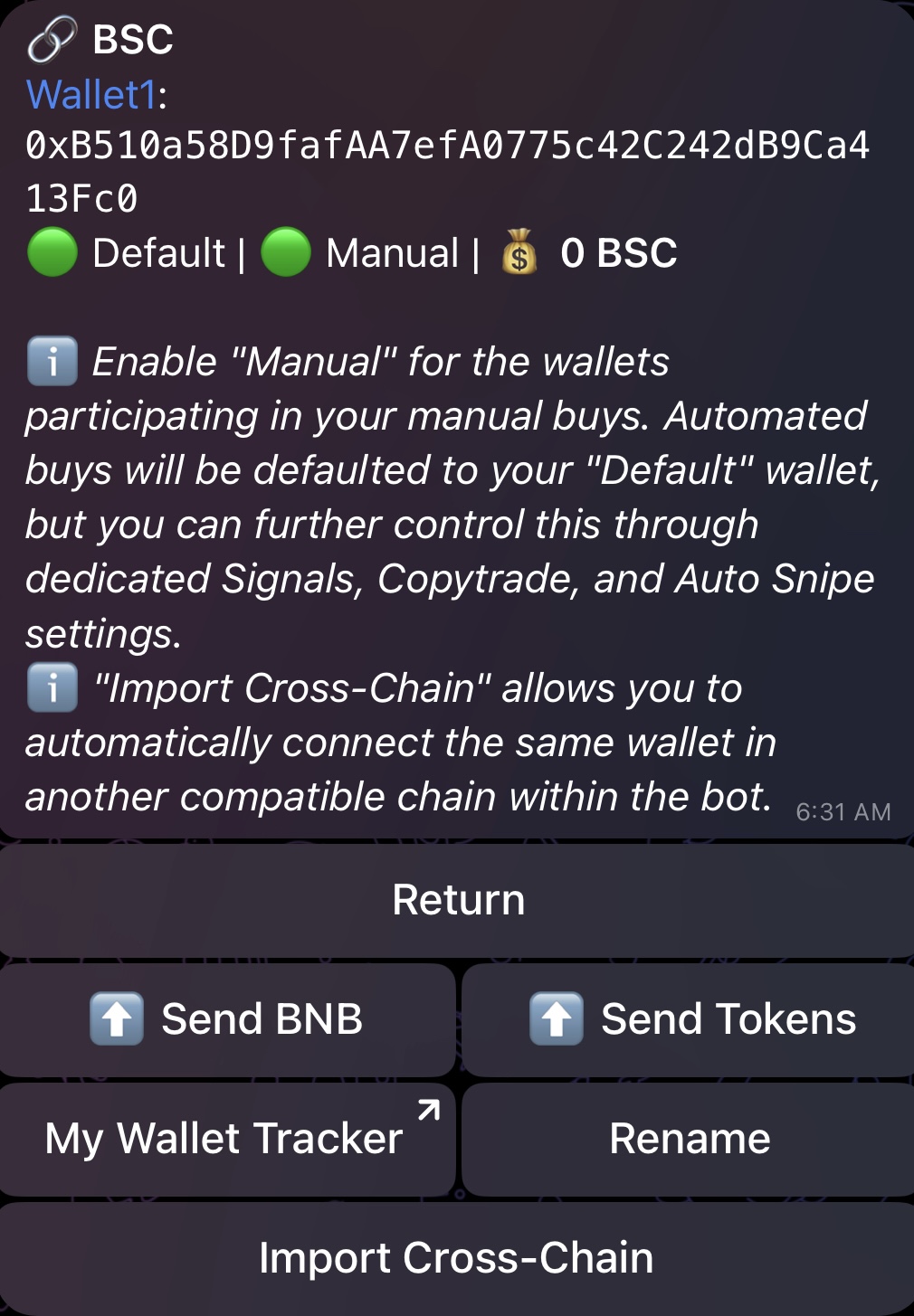 Wallet Config
